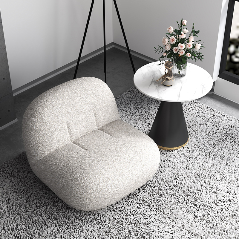 Nordic lamb velvet creative Internet celebrity homestay clothing store special-shaped sofa simple modern beauty salon reception rest area
