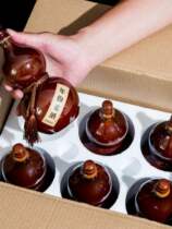 Trendy new style one pound ceramic gourd wine jug retro sealed wine jar home cellar liquor jar empty wine bottle