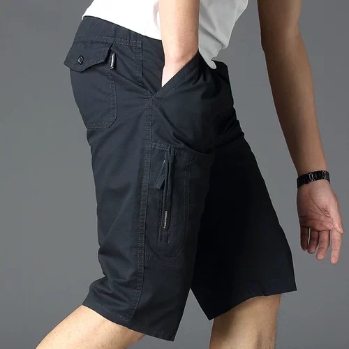 Мужские хлопковые летние тонкие штаны, шорты для отдыха, большой размер