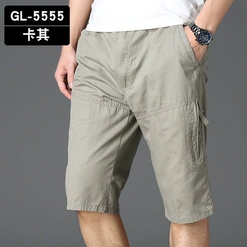 Мужские хлопковые летние тонкие штаны, шорты для отдыха, большой размер