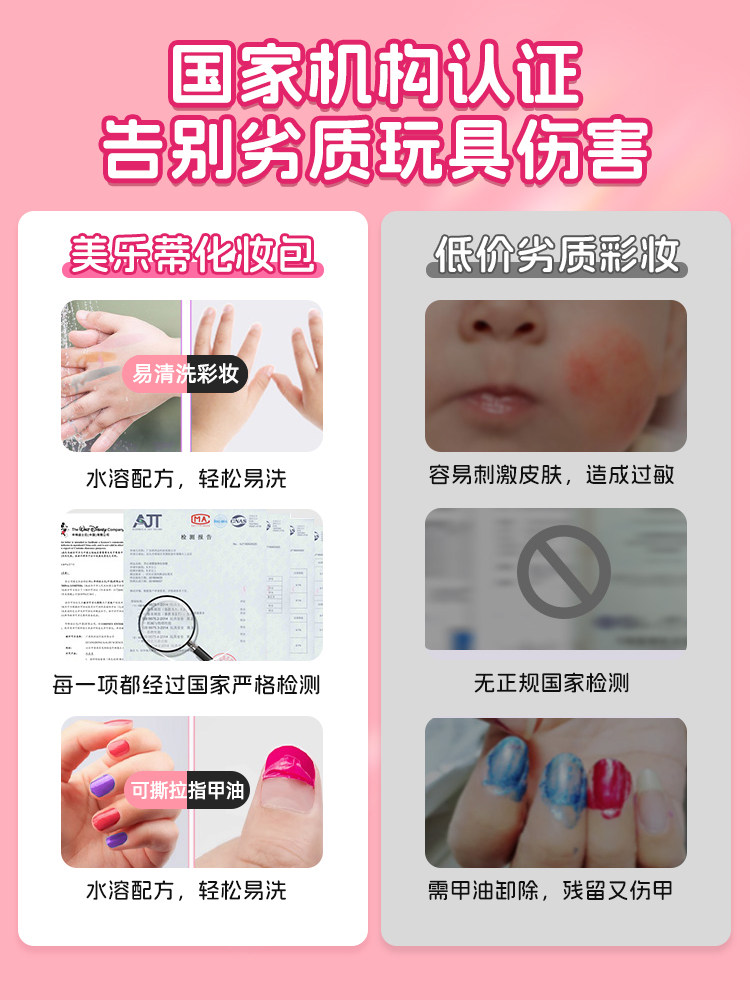 Children's Cosmetics Makeup Set, Genuine, Non-Toxic, Washable, My Melody Toys, Birthday Gift for Little Girls