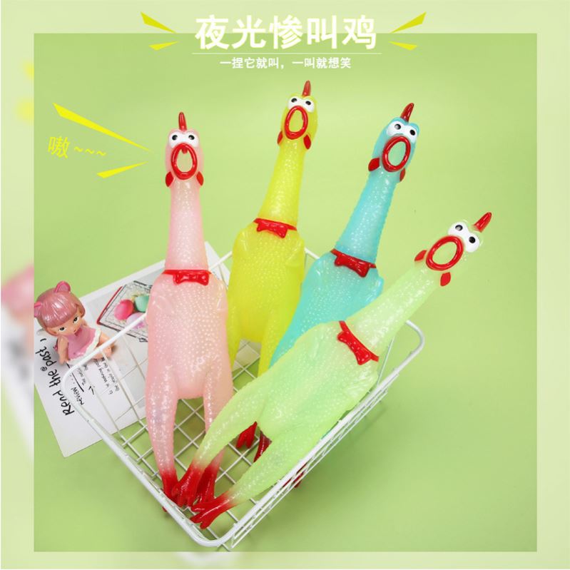 Vent and Boredom Relief Toy Large Luminous Chicken Glowing Sound Trick Decompression Screaming Chicken Pet Kidsren's Toy