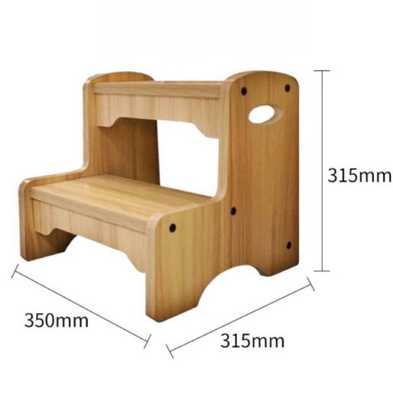 Factory direct sales solid wood footstool step ladder household footstool for the elderly and children anti-slip footstool