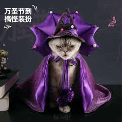 Internet Celebrities Recommend Pet Cat Halloween Costumes, Cat Halloween Capes, Halloween Decorations for Small and Medium-Sized Dogs