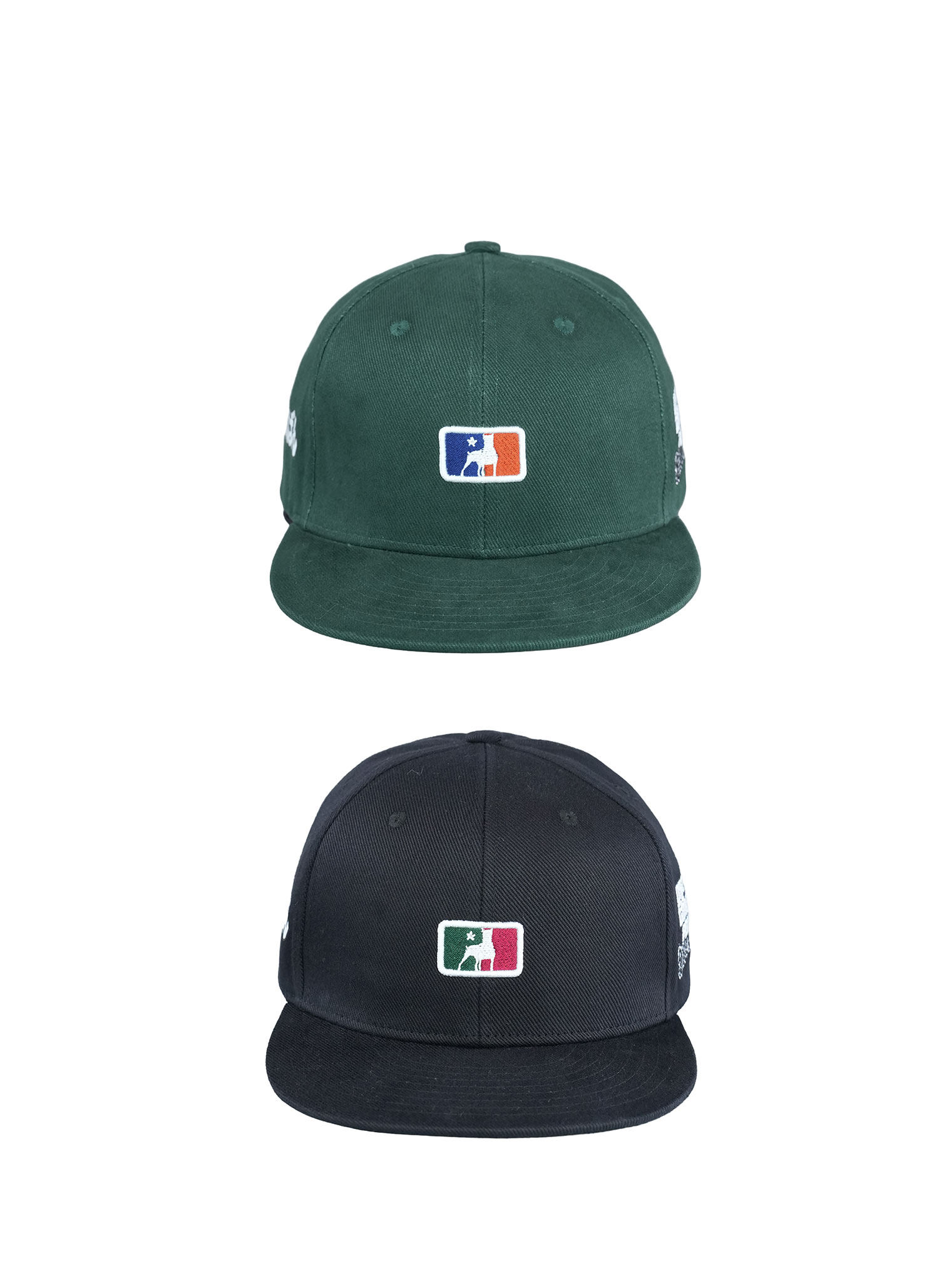 LIBERAFIT Embroidered Flat-Brim Fitted Baseball Cap