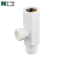 Manufacturer direct sale] New PP plastic angle valve hexagon quick open thickened plastic angle valve tee