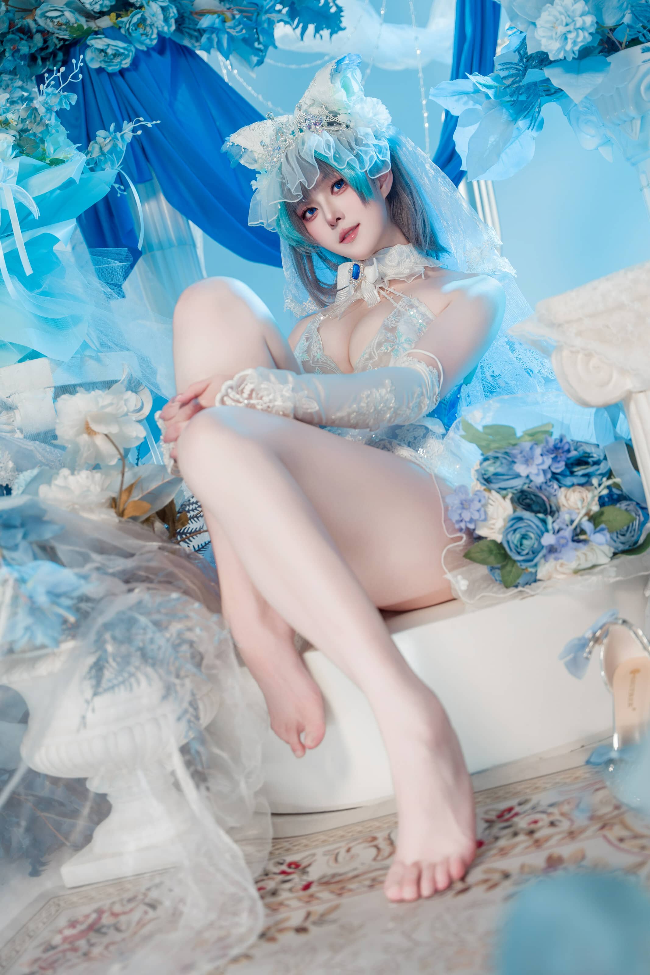 Natsuko_夏夏子 碧蓝航线 柴郡婚纱