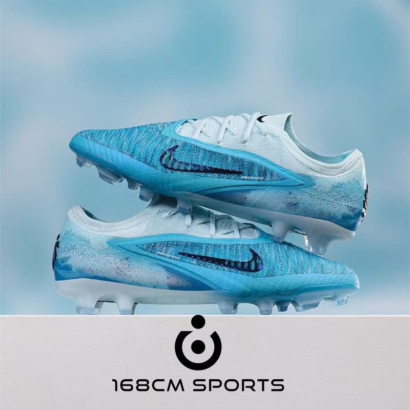 Niek Phantom 6 Haaland Italian-Made Ice Blue High-End Fg Real Grass Low-Top Football Boots Hq2332-401