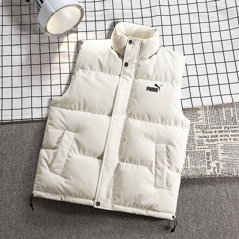 Ole down Cotton Sports Vest for Men and Women, Autumn and Winter Style, Loose Fit, Thickened, Warm Cotton Vest, Stand Collar, Sleeveless Jacket Ole down Cotton Sports Vest for Men and Women, Autumn and Winter Style, Loose Fit, Thickened, Warm Cotton Vest, Stand Collar, Sleeveless Jacket