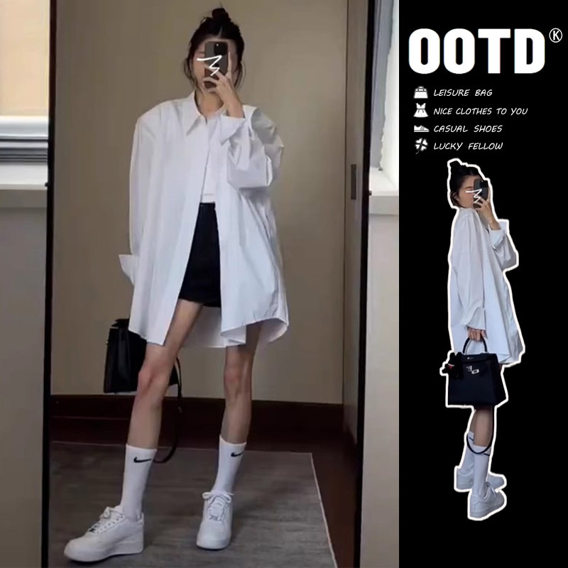 2026 Early Autumn New White Shirt Jacket, Autumn and Winter Elegant Women's Clothing, Petite Loose Shirt, High-End Top 2026 Early Autumn New White Shirt Jacket, Autumn and Winter Elegant Women's Clothing, Petite Loose Shirt, High-End Top