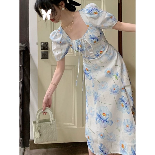 Летнее платье, небольшая дизайнерская длинная юбка, 2024 года, премиум класс, французский стиль