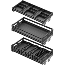 Italian cabinet pull basket storage rack single-layer drawer-type high cabinet high depth all-aluminum deep-drawn blue dish seasoning basket