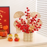 2025 год Змеи, С Новым годом, Процветание, Украшение рабочего стола с красными фруктами, Радость новоселья, Шкаф под телевизор в гостиной, Украшение дома