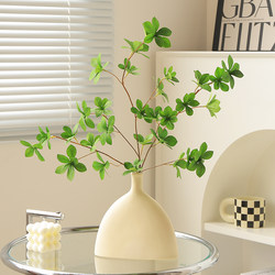 Mazuimu Simulated Green Plant Ornaments Hanging Clock Fake Flower Ornaments Living Room Dining Table Sideboard Cream Style Home Decorations