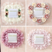 Switch cover switch sticker fabric lace switch protective cover switch board decorative plug-in board cover switch sticker