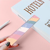 Grid ruler high face value ins wind English rainbow acrylic ruler student cute 20cm 15cm literary ruler