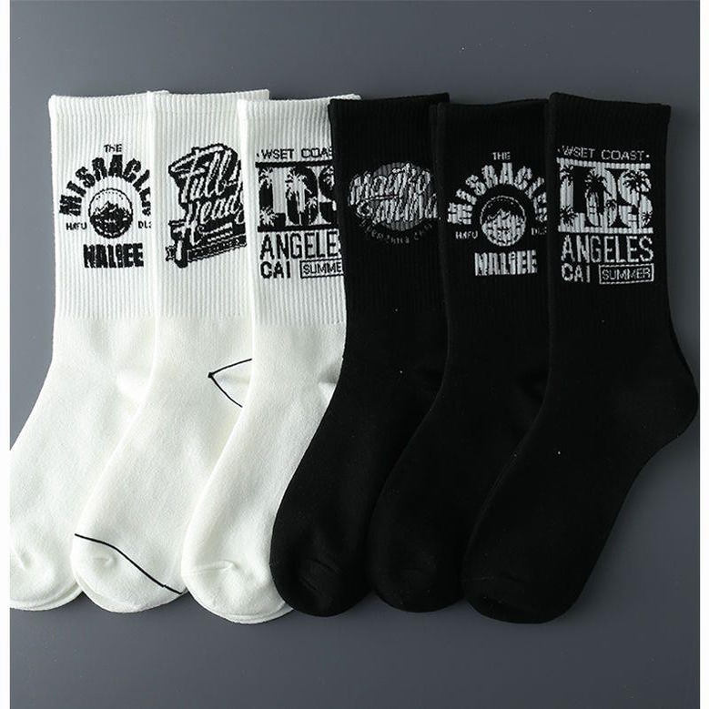 8 Pairs of Men's Socks ins Trendy Versatile Long Socks for Autumn, Stylish Student Sports Basketball Socks, White Odor-Resistant Men's Mid-Calf Socks 8 Pairs of Men's Socks ins Trendy Versatile Long Socks for Autumn, Stylish Student Sports Basketball Socks, White Odor-Resistant Men's Mid-Calf Socks