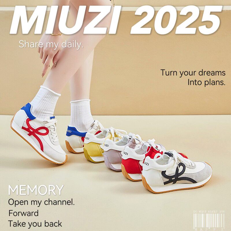 Lao Yu Talks about Shoes Miuzi Miu Zi Japanese-Style Summer Dopamine Ice Silk Height-Increasing German Training Shoes for Women Trendy Running Shoes