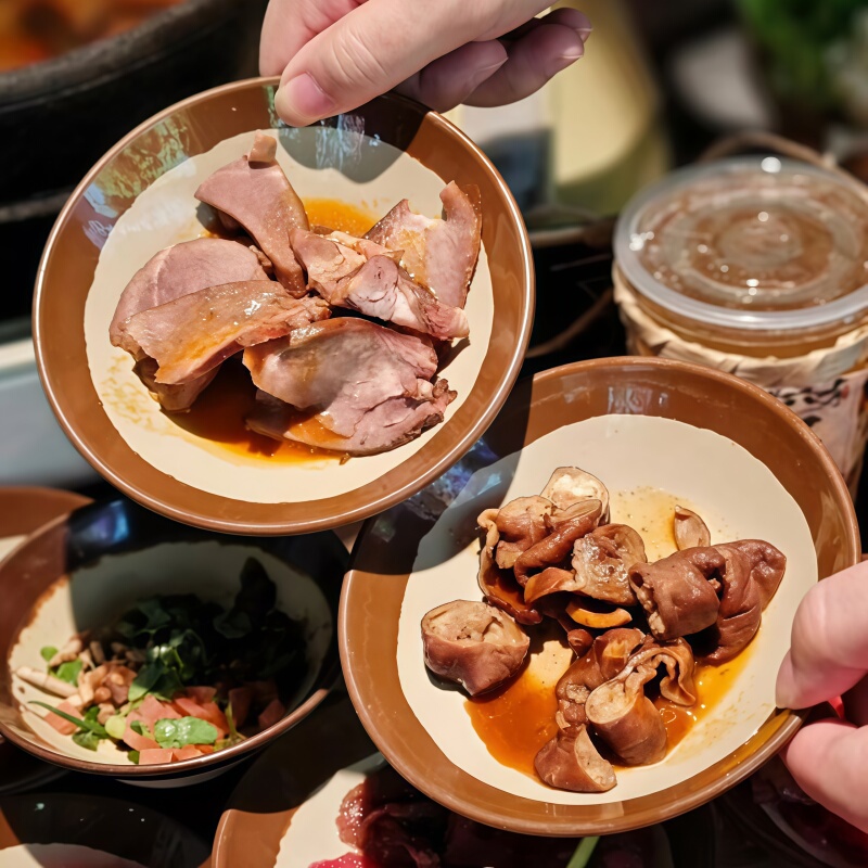 Melamine Imitation Porcelain Vintage Clay Bowl Hot Pot Seasoning Bowl Creative Commercial Chongqing Old-Style Market Hot Pot Side Dish Bowl Plate