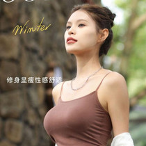 New style comfortable modal cotton sexy back hollow beautiful back sling fixed cup push-up vest trendy