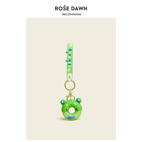Оригинальный дизайнерский пончик, изысканный брелок, подвеска, украшение на сумку для влюбленных, лягушка, подарок на день рождения