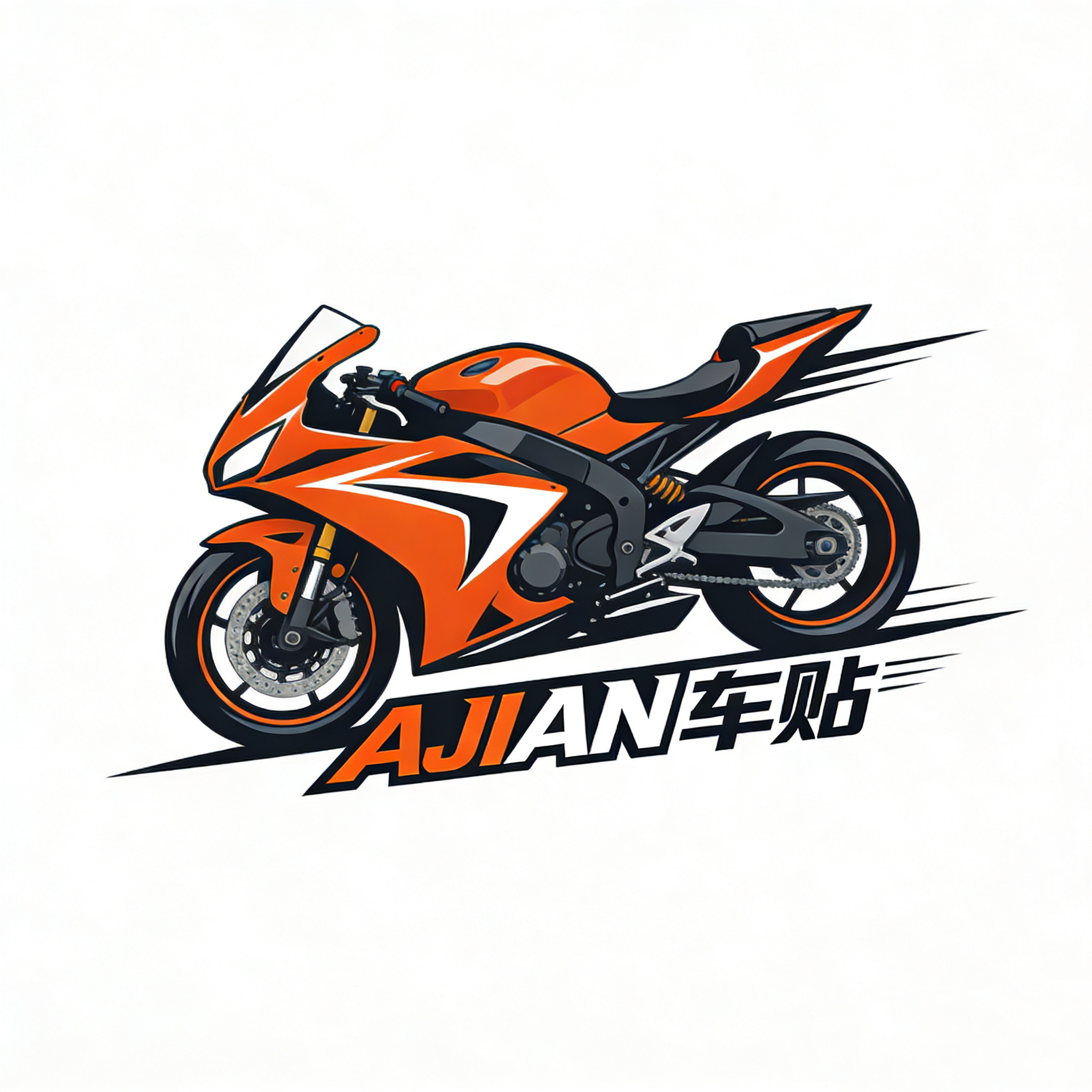 AJIAN车贴的LOGO