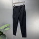 Summer drape men's short suit pants small feet loose harem pants trendy black casual pants hairstylist nine-point pants