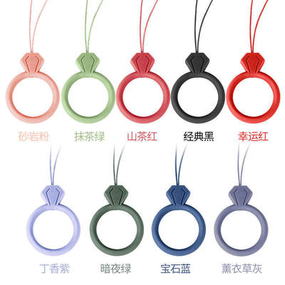 Liquid silicone mobile phone lanyard, colorful elastic soft mobile phone chain, USB flash drive, water cup, short style, suitable for both men and women