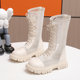 Children's boots 2022 summer mid-tube high-top Martin boots mesh boots Roman shoes girls hollow breathable mesh sandals
