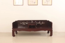 Zambian blood sandalwood African lobular rosewood inlaid with shells Arhat bed kang table imperial concubine bed couch antique mahogany furniture