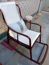 Zambian blood sandalwood African lobular rosewood rocking chair leisure chair lounge chair leisure chair Chinese style antique mahogany furniture