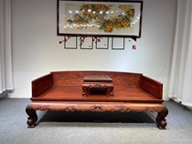 Zambian blood sandalwood African lobular red sandalwood stepping beads Arhat bed kang table imperial concubine bed couch antique mahogany furniture