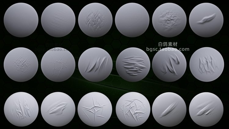 图片[5]-100个zbrush衣服褶皱包包鞋子布料笔刷接缝压缩折叠针迹zb画笔-cg男孩