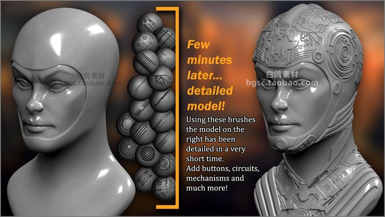 图片[3]-zbrush金属机械硬表面太空飞船仪器科幻装饰笔刷3D阿尔法纹理贴图-cg男孩