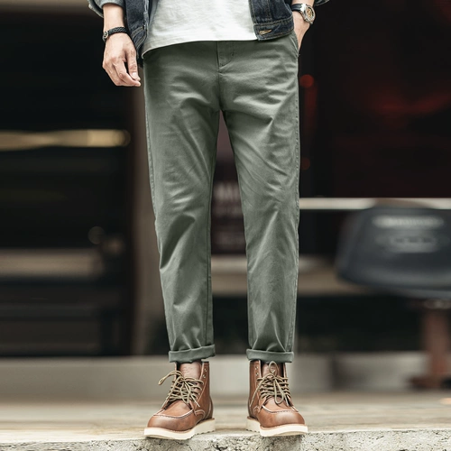 Японские осенние штаны для отдыха, свободный прямой крой, в американском стиле