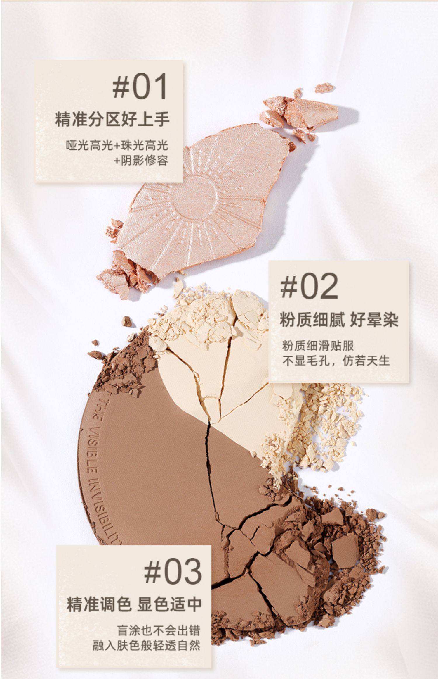 【中國直郵】foreverkey修容盤高光一體盤