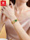 New Oulisi Brand-Name Women's Square High-End Watch, Quartz Watch for Women, Waterproof Green Dial Square Watch, Green Women's Watch