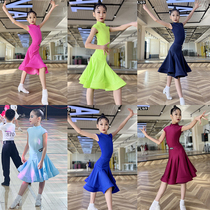 Advanced Latin Dance Competition Provisions Conserve Female Childrens Dance Performance Costume Professional Less Pediatrics Latin Dancing Summer