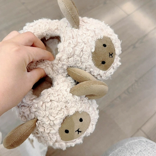 Милые детские демисезонные мультяшные удерживающие тепло тапочки для мальчиков, мягкая подошва