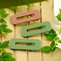 6CM new fully spray painted barbecue clip square hollow traceless hair clip DIY handmade hair clip jewelry for sale