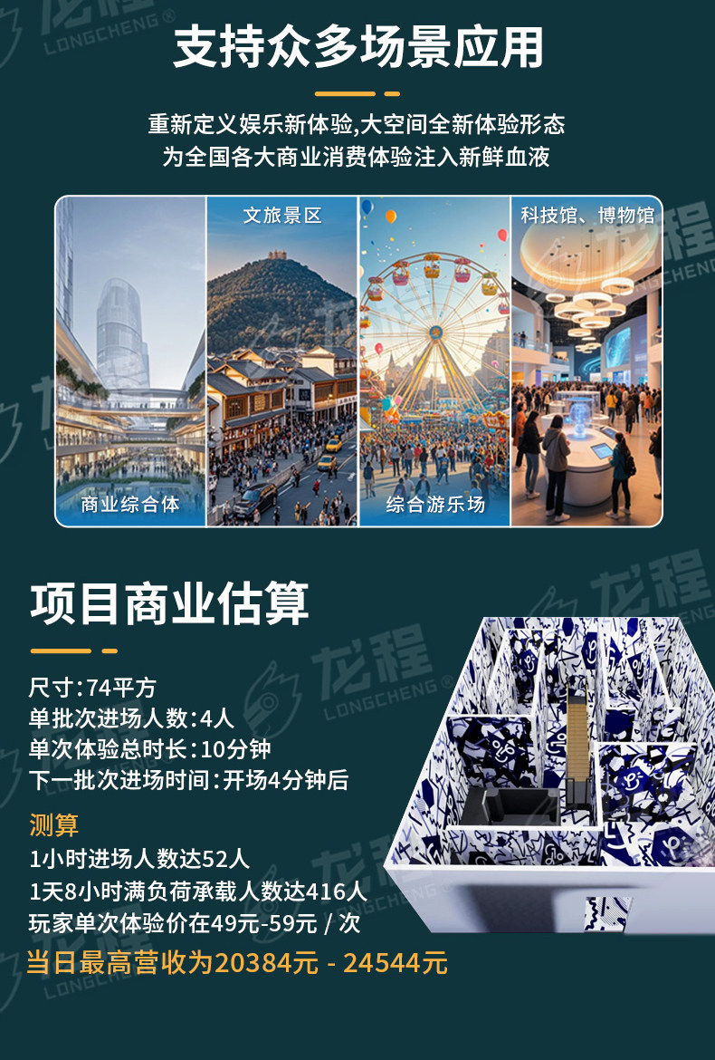 Умные очки 时空秘境xr全感沉浸式大空间多人射击闯关vr游戏机游乐投资设备 No brand
