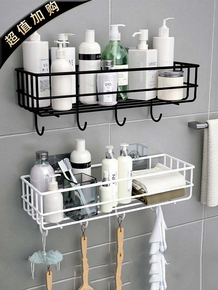 Small shelf for home putting things free of perforated walls toilet bathroom Kitchen Shelf Shelving Shelving Wall Dorm-Taobao