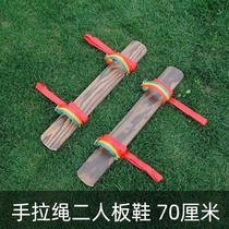 Fun sports meet together wooden shoes work together racing skate shoes bigfoot fun sports meet props