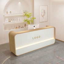 Modern beauty salon paint bar clothing store cashier counter simple restaurant hotel company front desk reception desk