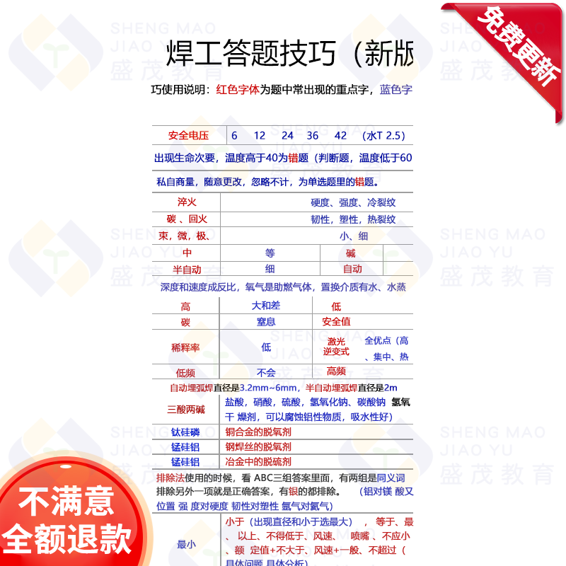 Welds-answer skills (melt welding with thermal cutting job card examination skills) cooked packets over-Taobao