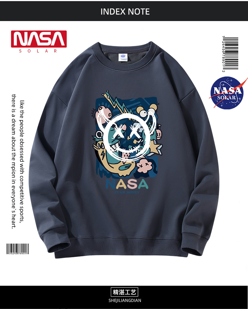 NASA联名款宽松情侣卫衣 图13