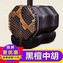 Ebony Zhonghu Erhu Instrument Erhu Examination Learning Piano Original Factory Configuration