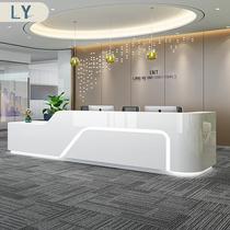 Henan company reception desk painted front desk simple modern front desk desk beauty salon cashier counter