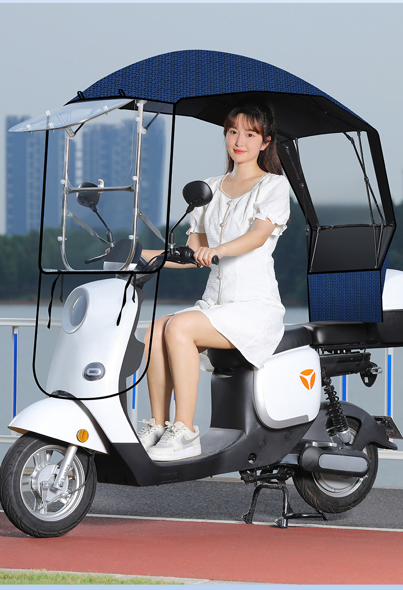 New type electric car canopy new foldable retractable carport battery car awning disassembly motorcycle anti-umbrella