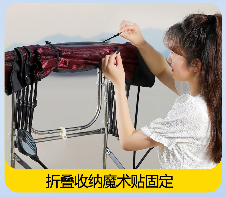 New type electric car canopy new foldable retractable carport battery car awning disassembly motorcycle anti-umbrella